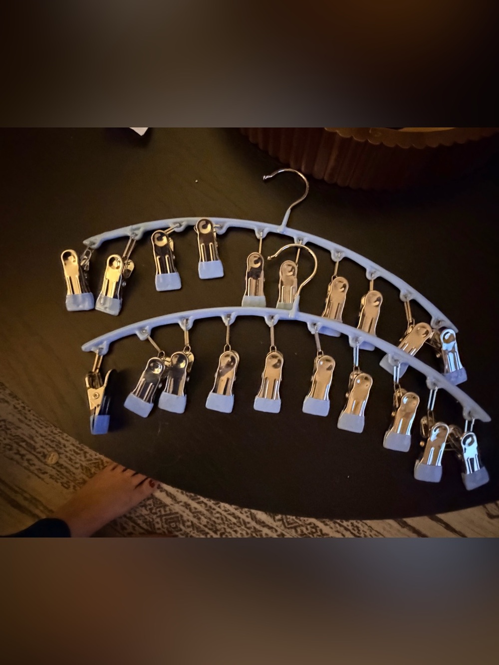 Blue Multi-Clip Hanging Dryer Rack - Apparel & Accessory Hanger